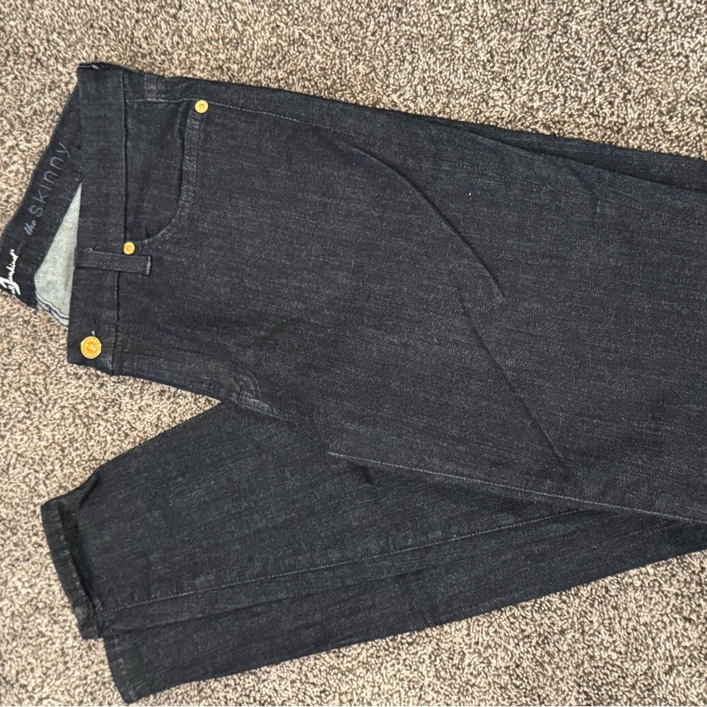 7 For All Mankind Dark Gray Skinny Jeans